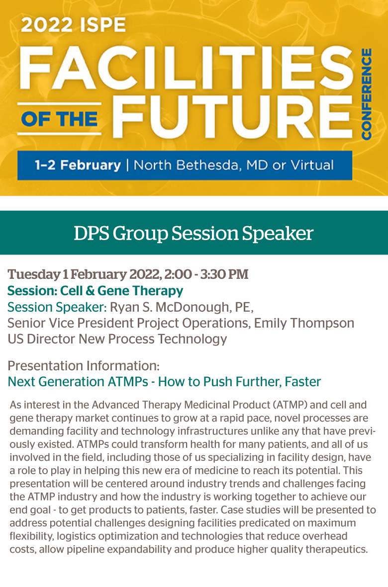 ISPE 2022 Facilities of the Future Conference — DPS Group Better